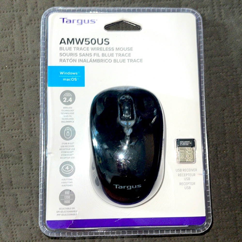 Targus wireless mouse with usb receptor